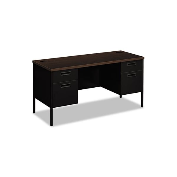 HON, METRO SERIES KNEESPACE CREDENZA, 60W X 24D X 29.5H, MOCHA/BLACK